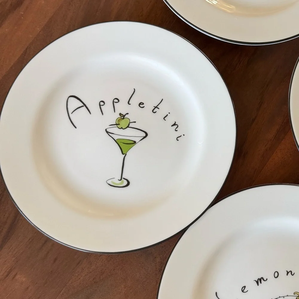 Pottery Barn Martini Plates set of four